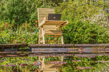 Elli High Back Ergonomic Garden Chair with Flip Leg